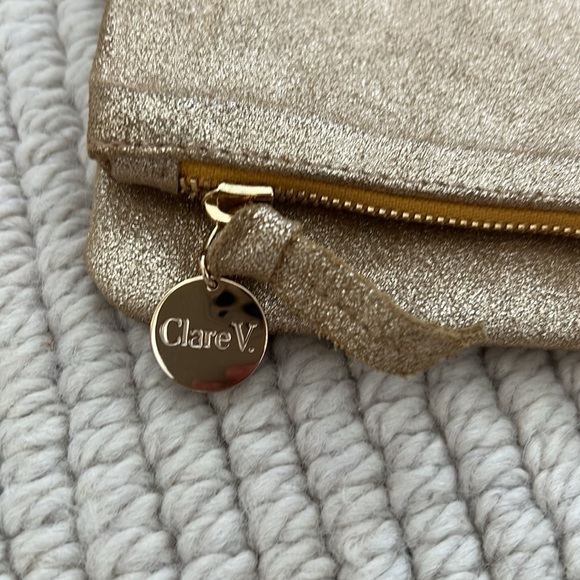 Clare V. Gold metallic fold over clutch - Picture 2 of 7